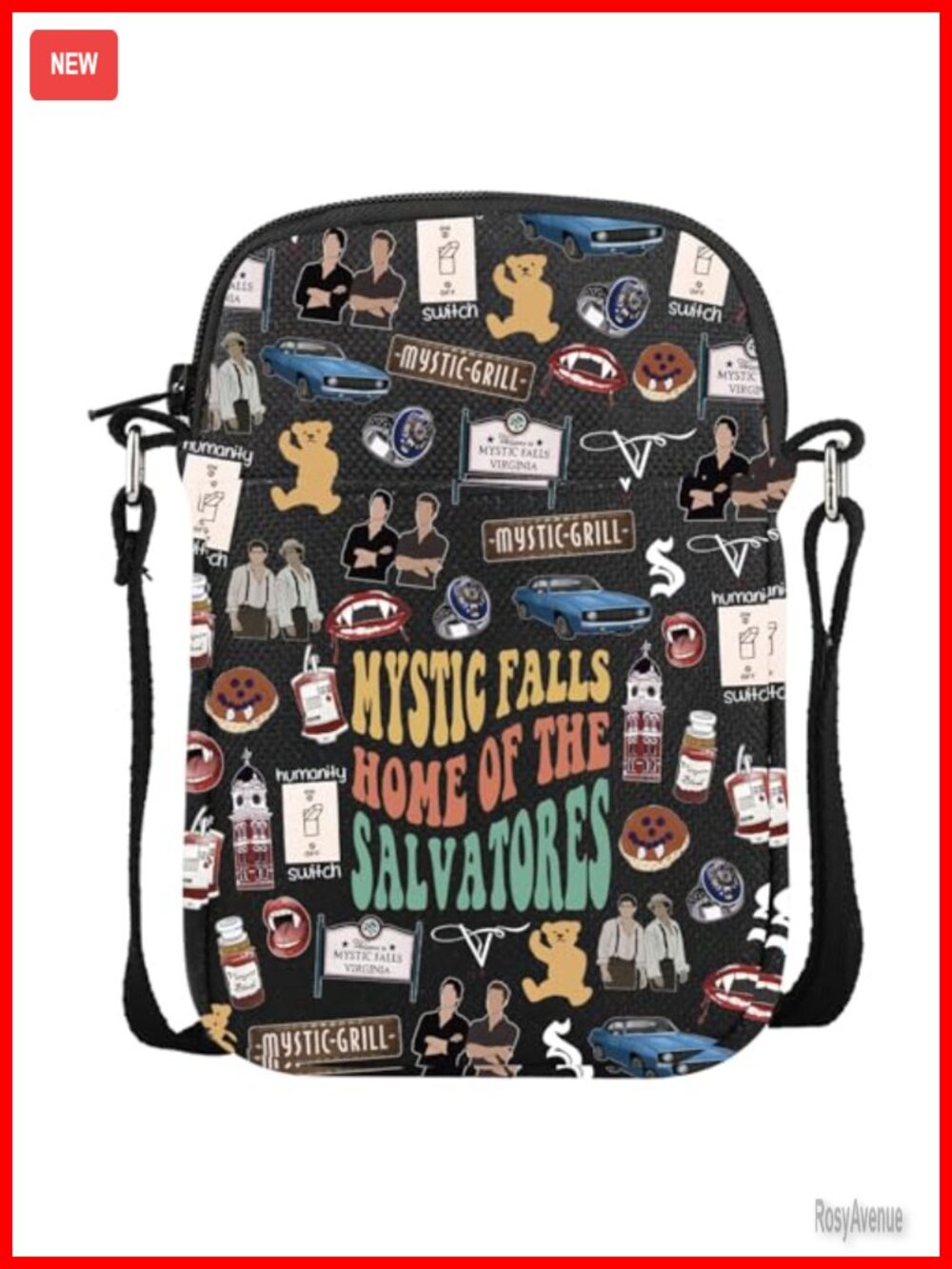 Canvas Tote Bag Vampire TV Show Inspired Shoulder Handbag Lightweight